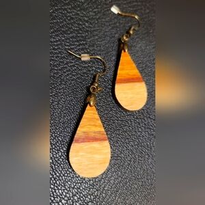 NWOT- 100% solid wood earrings